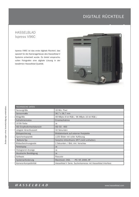 ixpress V96C Data Ge.indd - Leica Camera AG