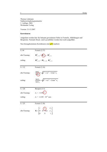 Thomas Luhmann Nahbereichsphotogrammetrie 2. Auflage ... - IAPG