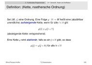 Definition: (Kette, noethersche Ordnung)