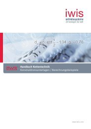 Handbuch Kettentechnik Konstruktionsunterlagen ... - iwis.com