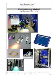 Licht-Projektoren und Zubehör - Bedea Berkenhoff & Drebes GmbH