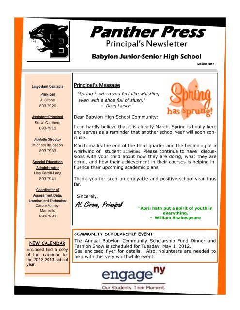 Panther Press - Babylon School District
