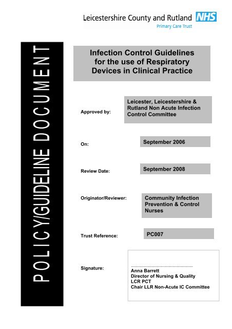 Guidelines for the Use of Placebo Inhaler Devices, Peak Flow ...