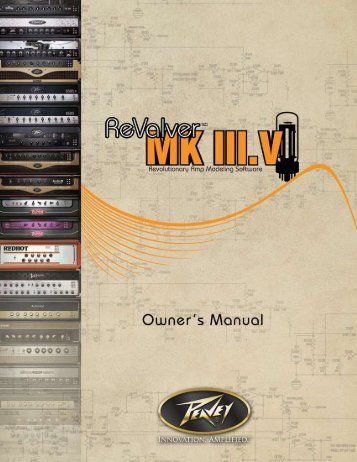 Table of Contents Section Page - Peavey