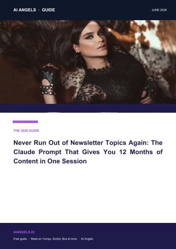 Flip Through 12 Months of Newsletter Ideas: The 2026 AI Prompt That Maps Audience Personas to Seasonal Trends