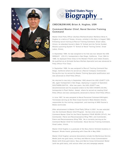 CMDCM(SW/AW) Brian A. Hughes, USN Command Master ... - NETC