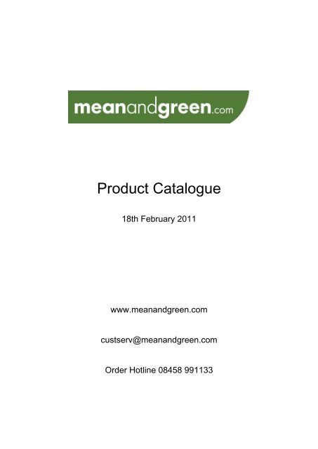 Table of Contents - and Mean Green