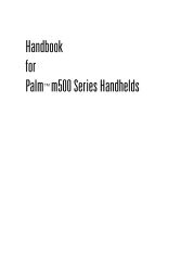 Handbook for Palm m500 Series Handhelds - HP webOS