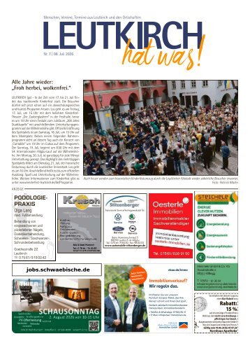08.07.2026 Leutkirch hat was