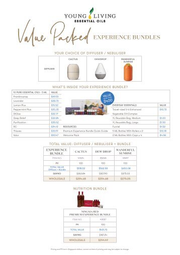 Value Packed Experience Bundles (PEB)