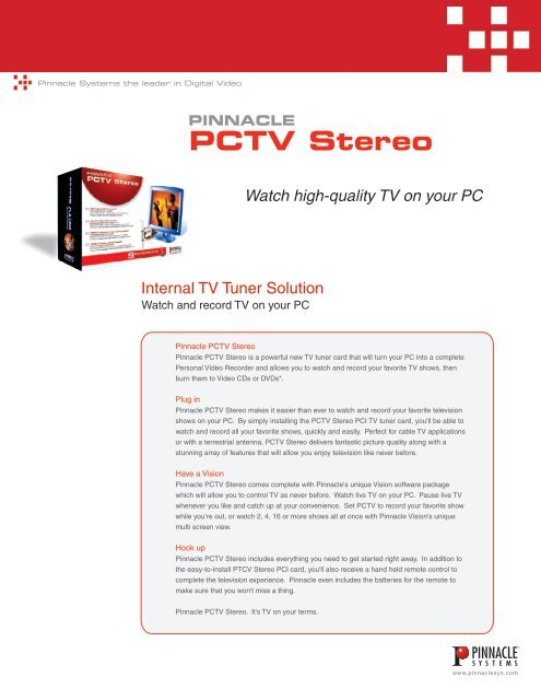 pctv software pinnacle