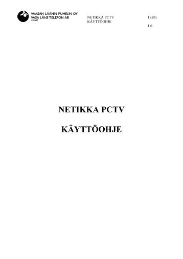 3 PCTV:n käyttö - Netikka