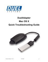 DuelAdapter Mac OS X Quick Troubleshooting Guide