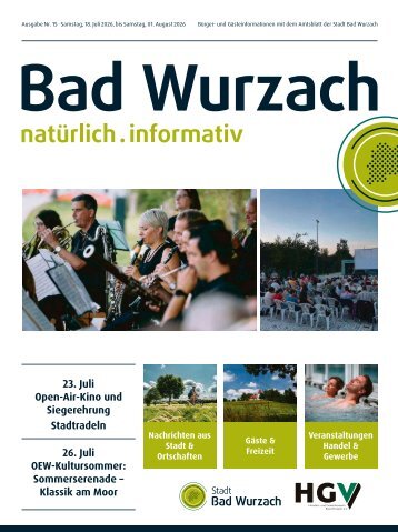 18.07.2026 Bürger- und Gästeinformation Bad Wurzach