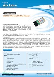 WL-8000PCM 802.11 G+ Wireless PCMCIA Adapter - AirLive