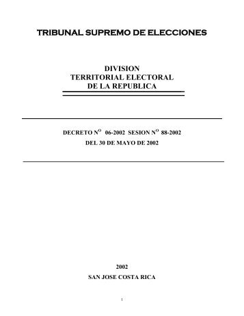 1 SAN JOSE - Atlas Electoral