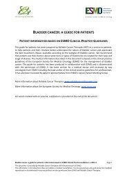 Bladder cancer - European Society for Medical Oncology