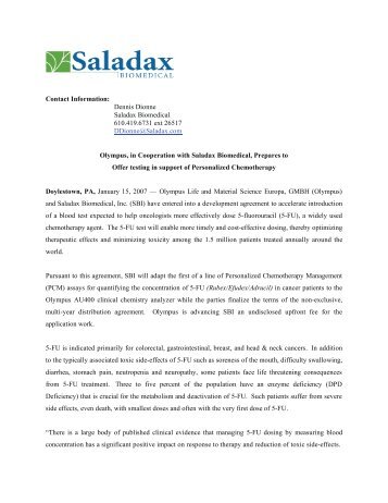 Read More - Saladax Biomedical