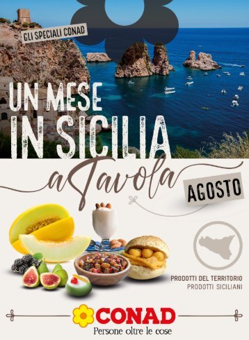 Volantino Un mese in Sicilia - Agosto