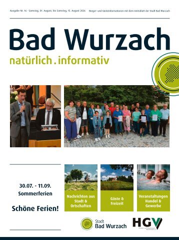 01.08.2026 Bürger- und Gästeinformation Bad Wurzach
