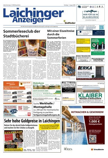 01.08.2026 Laichinger Anzeiger