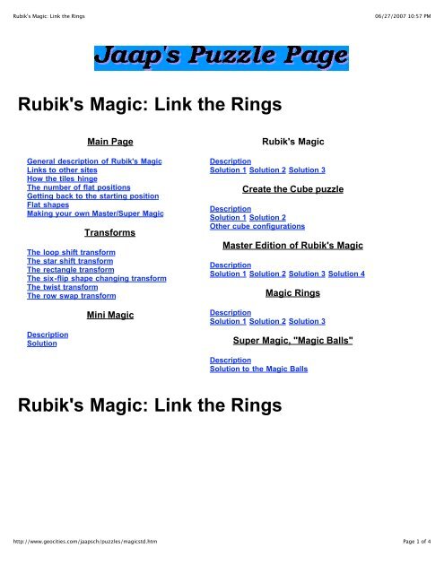 Rubik's Magic: Link the Rings