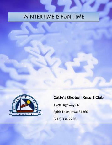 WINTERTIME IS FUN TIME - Cutty's Okoboji Resort Club