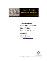 ADVERSE EVENT EXPEDITED REPORT List of Values - Cancer ...