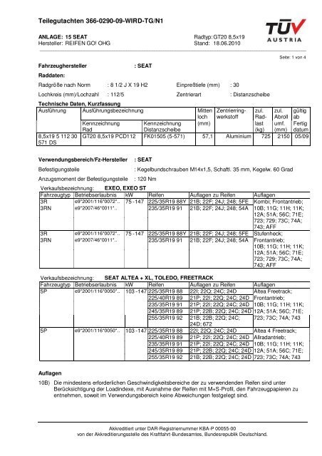 Teilegutachten 366-0290-09-WIRD-TG/N1