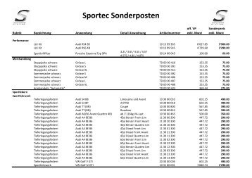 Sportec Sonderposten