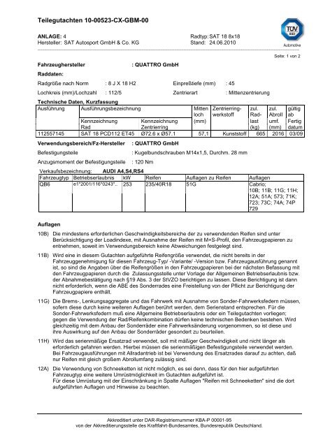 SAT18 8x18 5x112 ET45 57.1 (Audi QB6).pdf - Tyrol Pneu Räder ...