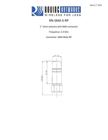 Data sheet RN-SMA-S-RP - Roving Networks