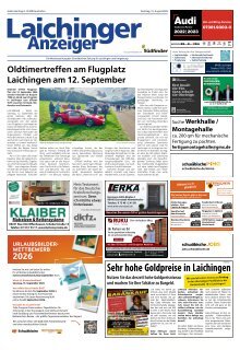 15.08.2026 Laichinger Anzeiger