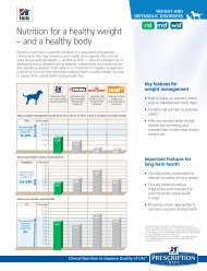 Nutrition for a healthy weight – and a healthy body - HillsVet