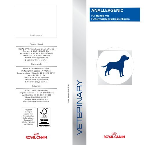 anallergenic royal canin tiernahrung gmbh amp co kg