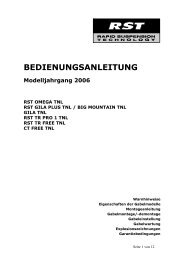 BEDIENUNGSANLEITUNG Modelljahrgang 2006 - Paul Lange
