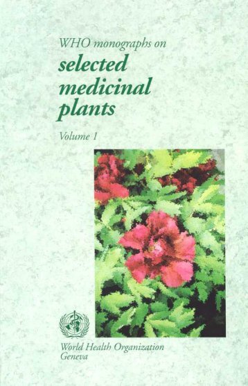 WHO monographs on selected medicinal plants