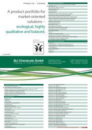 a product portfolio for market - SLI Chemicals GmbH