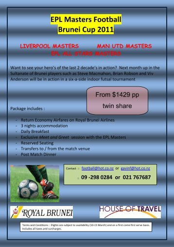 EPL Masters Football Brunei Cup 2011 - Auckland Football Federation