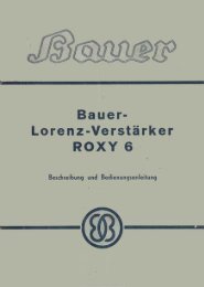 Bauer Lorenz-Verstärker ROXY 6 - Kinobauer.de