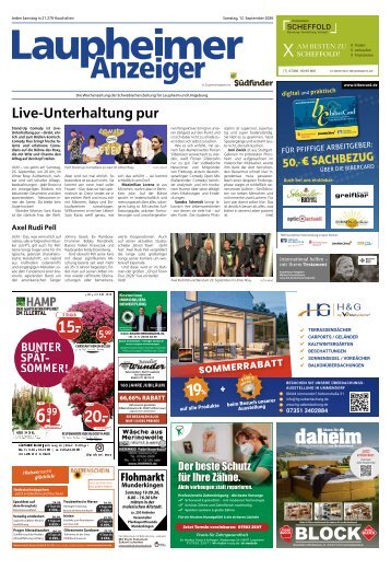 12.09.2026 Laupheimer Anzeiger