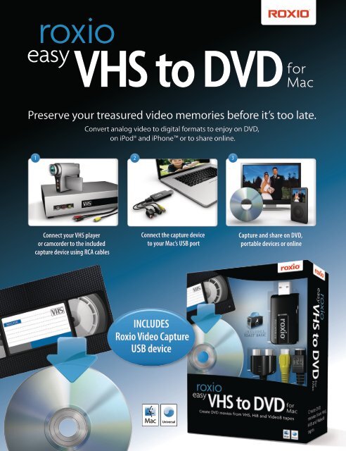 easy vhs to dvd software