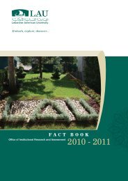 FACT BOOK - LAU Publications - Lebanese American University