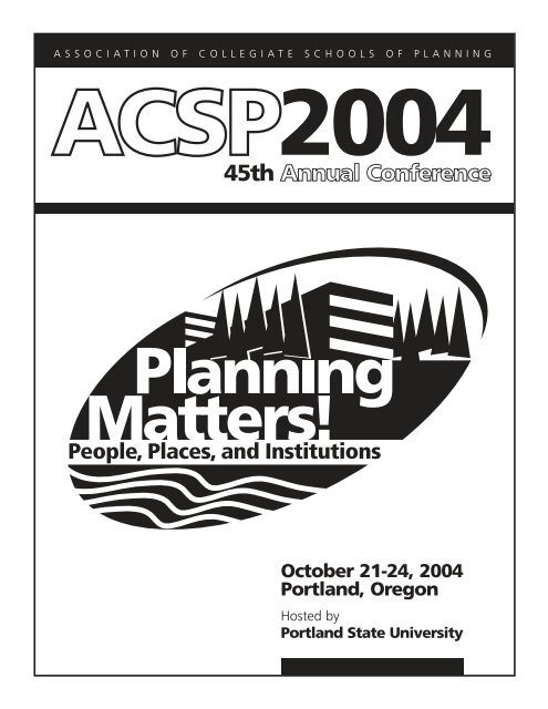 Final Program [PDF] - Association of Collegiate Schools of Planning