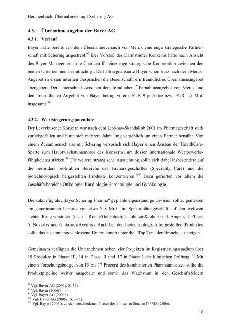 Fallstudie Der Übernahmekampf um die Schering AG