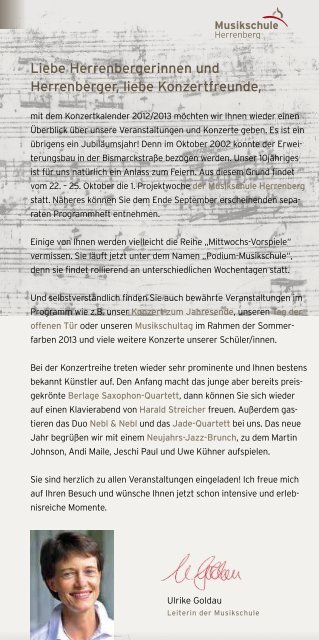 Konzertkalender - Musikschule Herrenberg