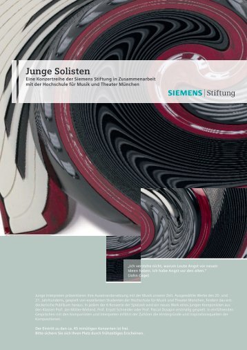 Junge Solisten - Siemens Stiftung