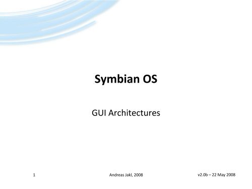 Dialog-Based Architecture - free Symbian OS tutorials
