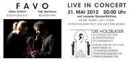 Konzert mit FAVO - Volker Schlott und Falk Breitkreuz