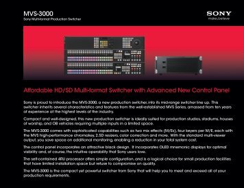 MVS-3000 Brochure - Sony